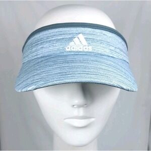 Adidas Aeroready Womens Fit‎ Match Visor Cap Blue Gray Logo
